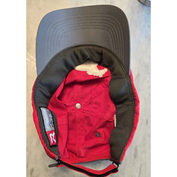 Red Richardson 155 Low Pro cap with  White Embroidered Ford Mustang Logo ADJ - Picture 6 of 7